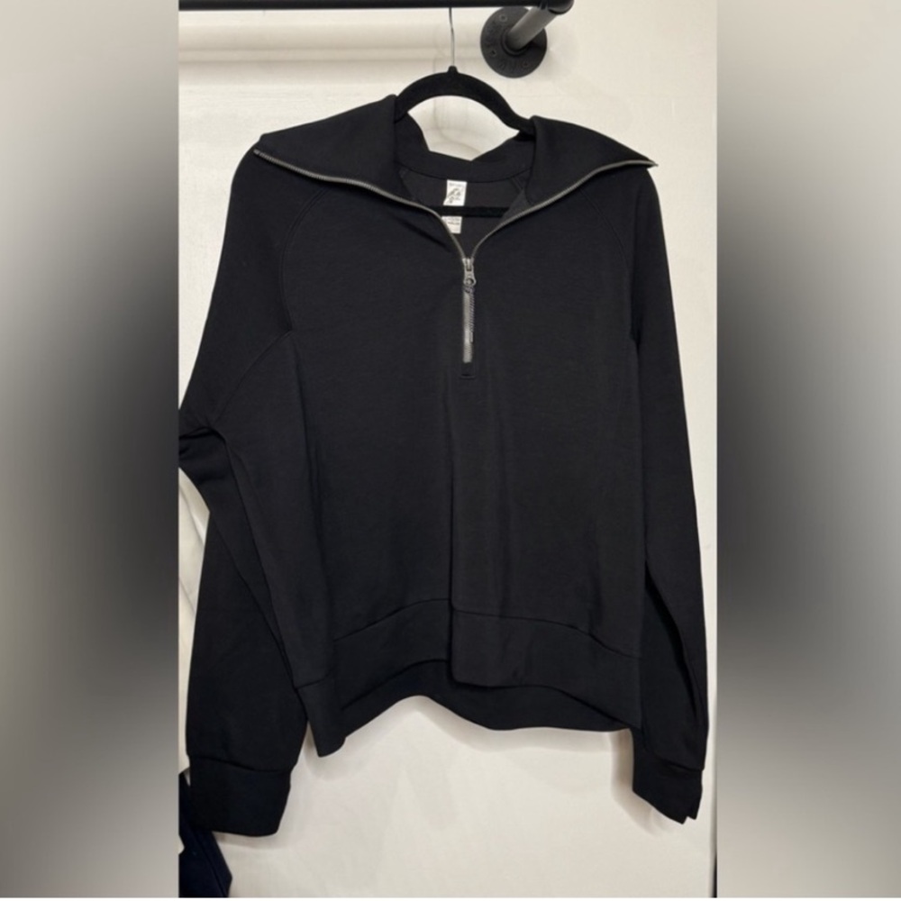 SPANX Black Half-Zip Pullover Sweater - image 6
